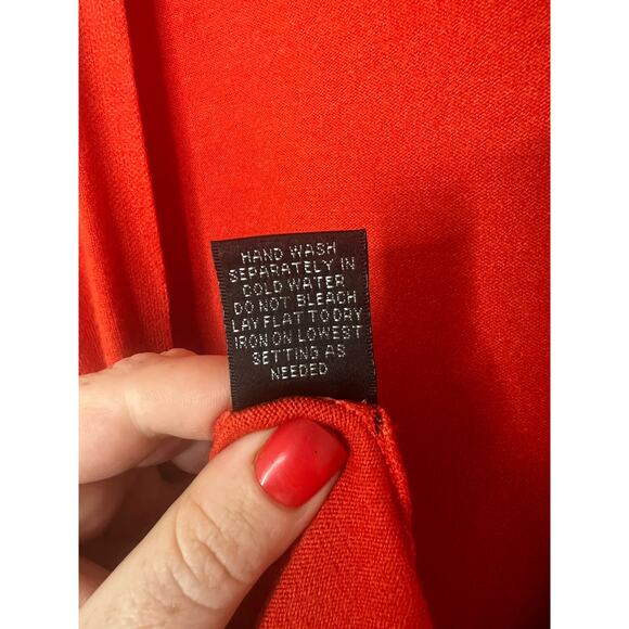 Cyrus Women’s Red Orange Open Cardigan Duster Top Size Small - Picture 8 of 8